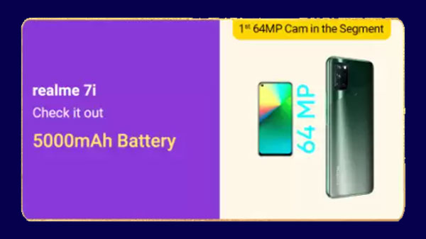 Realme 7i (First Sale On 16th October)