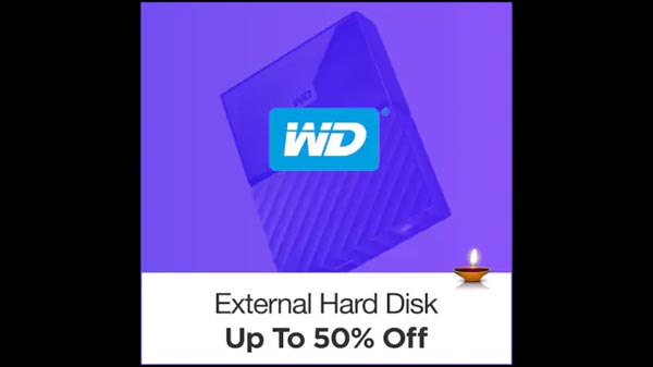 Up to 50% Off On External Hard Disk