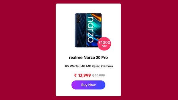 Realme Narzo 20 Pro (Rs. 1,000)