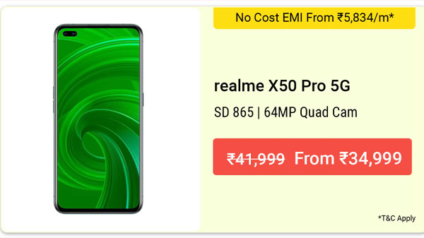 16% Off On Realme X50 Pro