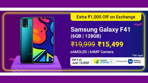 22% Off On Samsung Galaxy F41 22% Off On Samsung Galaxy F41