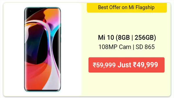 8% Off On Mi 10 8% Off On Mi 10