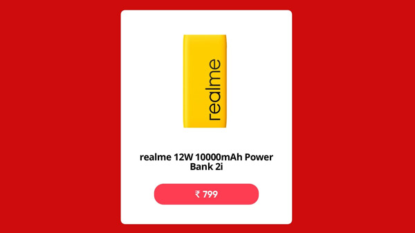 Rs. 100 Off On realme 10000mAh Power Bank 2 (Black)