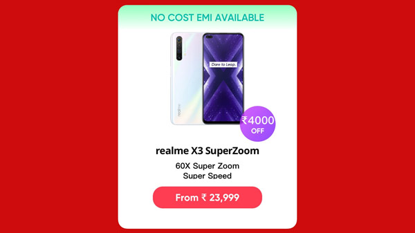 Rs. 3,000 Off On realme X3 (Arctic White,8GB+128GB)