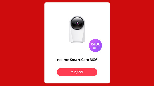 Rs. 400 Off On   realme Smart Cam 360° (White)