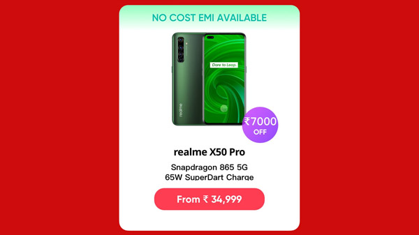 Rs. 7,000 Off On realme X50 Pro (Moss Green,8GB+128GB)