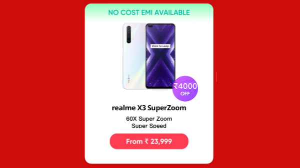 Rs. 4,000 Off On realme X3 SuperZoom (Arctic White,12GB+256GB)