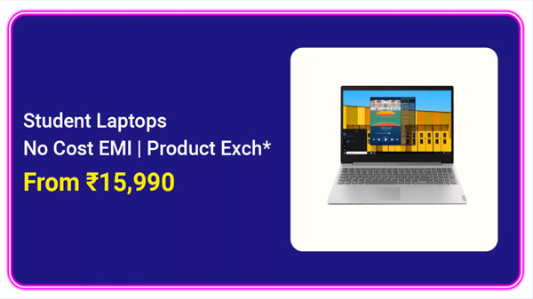 Student laptops Start From Rs. 15,990