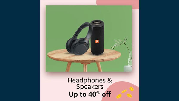 Upto 40% Off On Headphones And Speakers