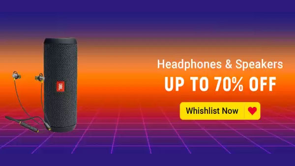 Up To 70% Off On Headphones And Speakers