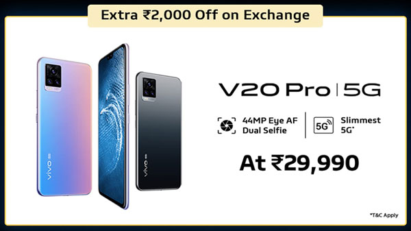 14% Off On Vivo V20 Pro 5G