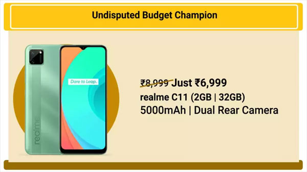 16% Off On Realme C11 16% Off On Realme C11