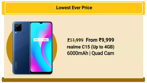 16% Off On Realme C15 16% Off On Realme C15