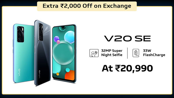 16% Off On Vivo V20 SE