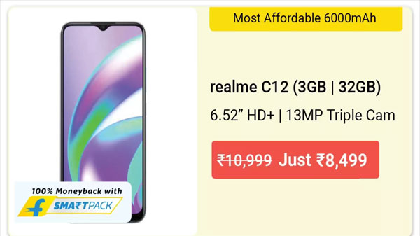22% Off On Realme C12 22% Off On Realme C12