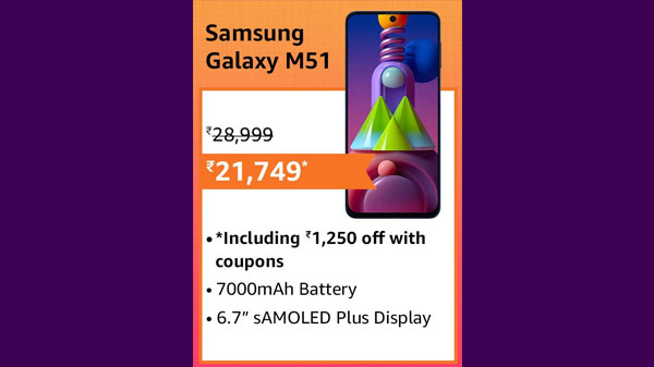 25% Off On Samsung Galaxy A51