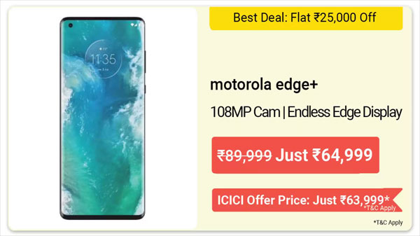 27% Off On Motorola Edge+ 27% Off On Motorola Edge+