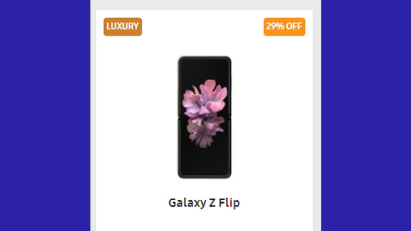 29% Off On Galaxy Z Flip 29% Off On Galaxy Z Flip