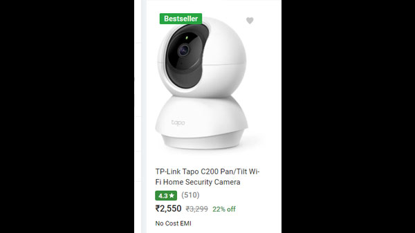 36% Off On TP-Link Tapo C200 Pan/Tilt Wi-Fi Home Security Camera