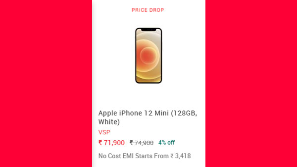 4% Off On Apple iPhone 12 Mini