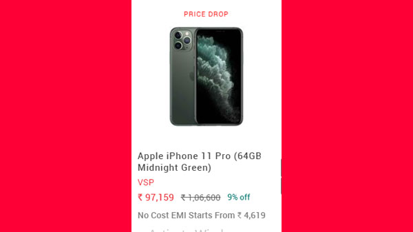 9% Off On Apple iPhone 11 Pro