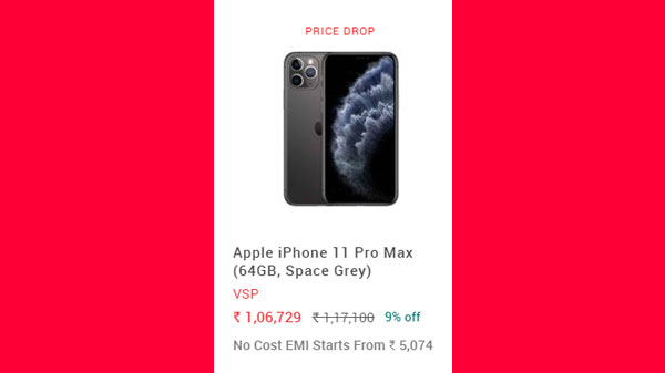 9% Off On Apple iPhone 11 Pro Max