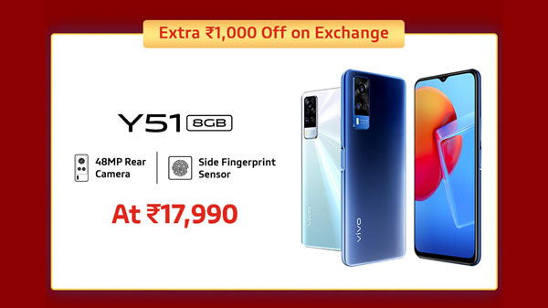 Vivo Y51 (Extra Rs. 1,000 Off On Exchange) Vivo Y51 (Extra Rs. 1,000 Off On Exchange)