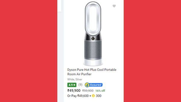 16% Off On Dyson Pure Hot Plus Cool Portable Room Air Purifier