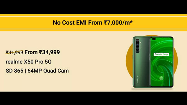 16% Off On Realme X50 Pro