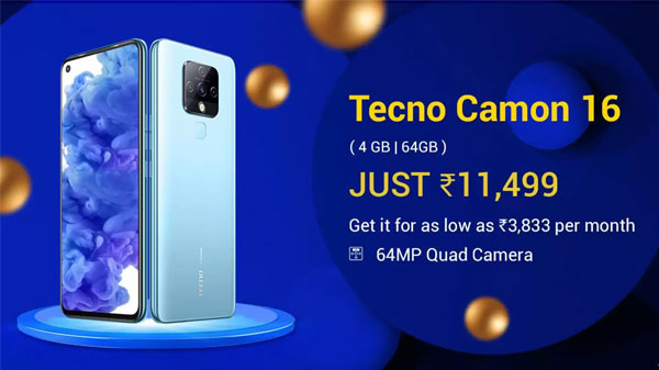 17% Off On Tecno Camon 16 17% Off On Tecno Camon 16