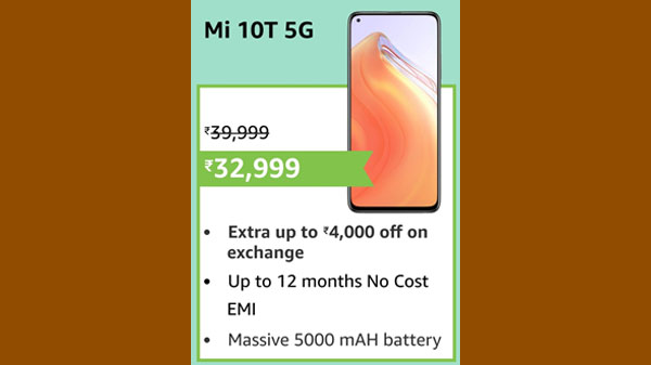 18% Off On Mi 10T 5G