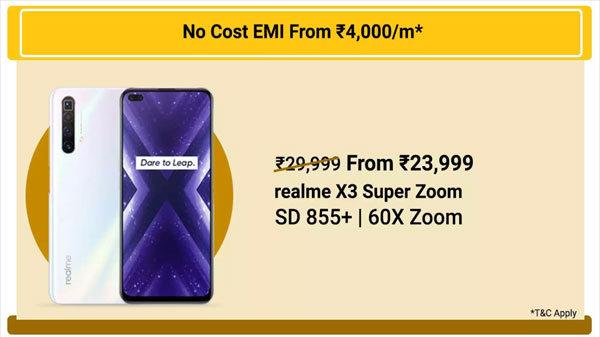 20% Off On Realme X3 Superzoom