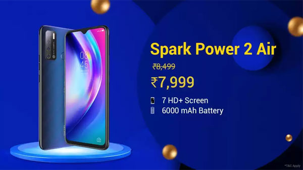 20% Off On Tecno Spark Power 2 Air 20% Off On Tecno Spark Power 2 Air
