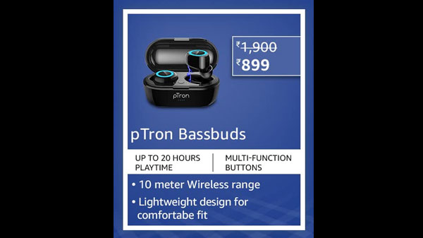 53% Off On pTron Bassbuds in-Ear True Wireless Bluetooth 5.0 Headphones 53% Off On pTron Bassbuds in-Ear True Wireless Bluetooth 5.0 Headphones