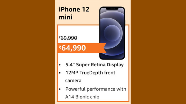 7% Off On New Apple iPhone 12 Mini