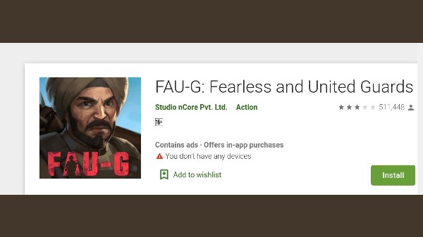 FAU-G Ratings Drop As Gamers Complain FAU-G Ratings Drop As Gamers Complain