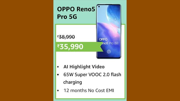 8% Off On OPPO Reno5 Pro 5G