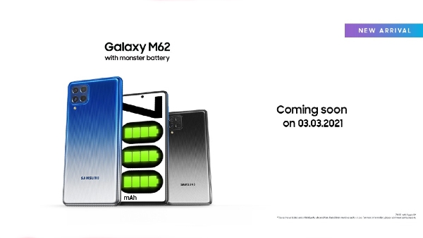 Samsung Galaxy M62 To Launch On March 3