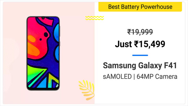 20% Off On Samsung Galaxy F41
