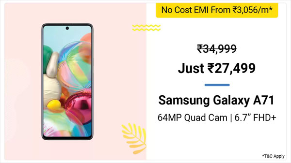 21% Off On Samsung Galaxy A71