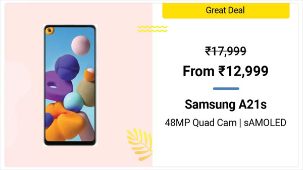22% Off On Samsung Galaxy A21s