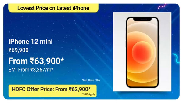iPhone 12 Mini (Upto Rs. 16,500 Exchange Off)