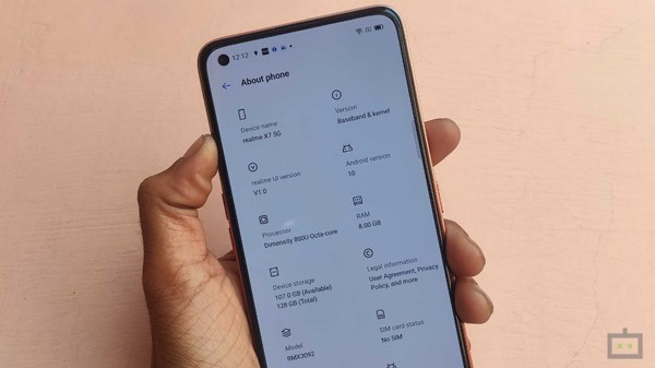 Realme X7 5G: Software Experience