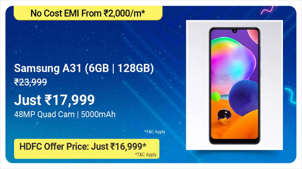 Samsung Galaxy A31 (25% Off)