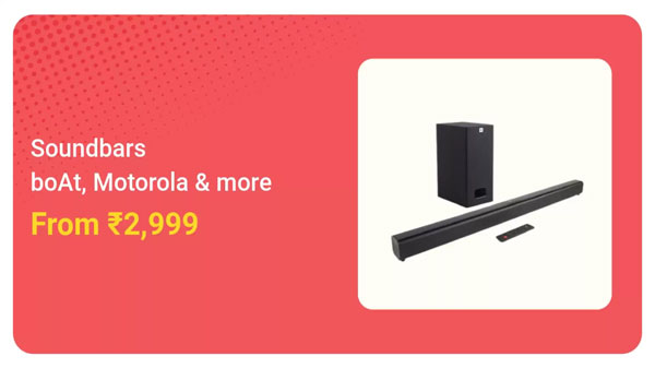 Sound Bars Starts From Rs. 2,999