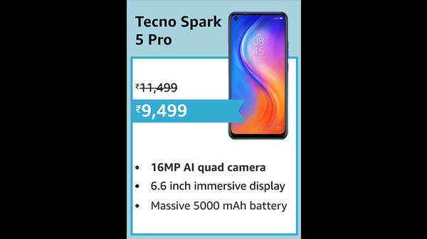 Tecno Spark 5 Pro (18% off)