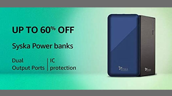 Up To 60% Off On Syska Power Banks