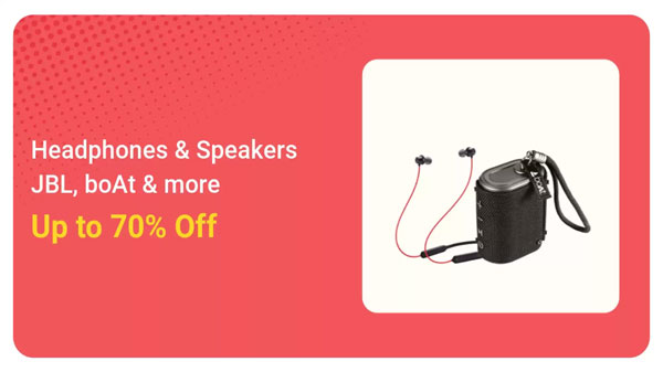 Up To 70% Off On Headphones And Speakers