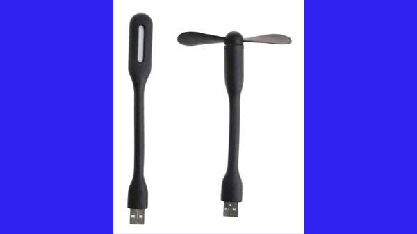 Advancedestore Gadget for PC/Laptop/Power Bank/Adapter Portable and Flexible USB Fan, Led Light