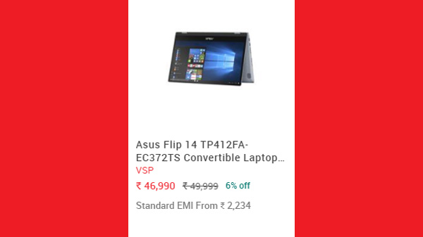 Asus Flip 14 TP412FA-EC372TS Convertible Laptop